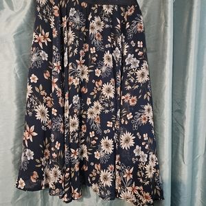 Blue skirt with flowers
